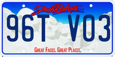 SD license plate 96TV03