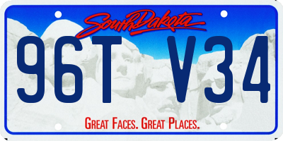 SD license plate 96TV34
