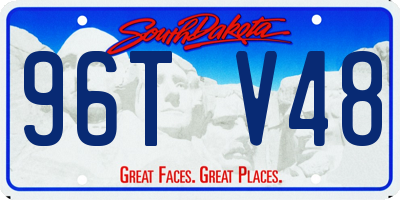 SD license plate 96TV48