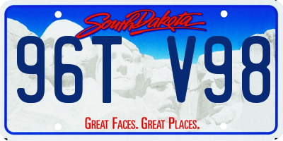 SD license plate 96TV98