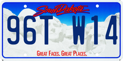 SD license plate 96TW14