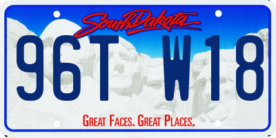 SD license plate 96TW18