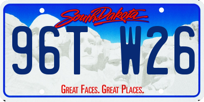 SD license plate 96TW26
