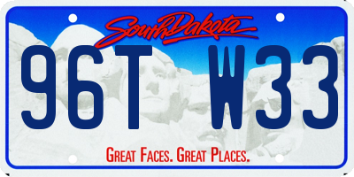 SD license plate 96TW33