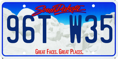 SD license plate 96TW35