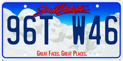 SD license plate 96TW46