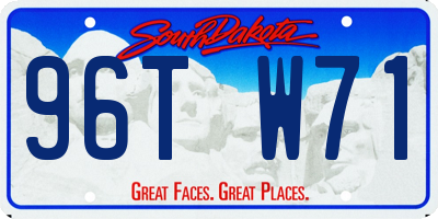 SD license plate 96TW71