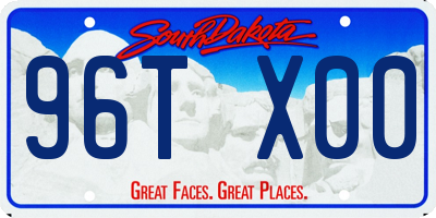 SD license plate 96TX00