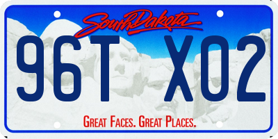 SD license plate 96TX02