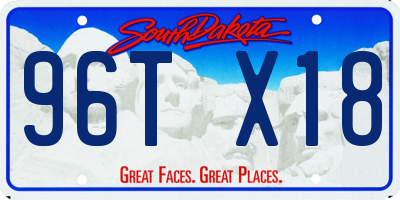SD license plate 96TX18
