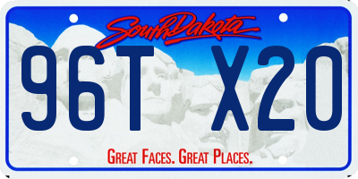 SD license plate 96TX20