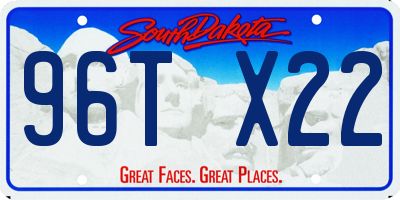 SD license plate 96TX22