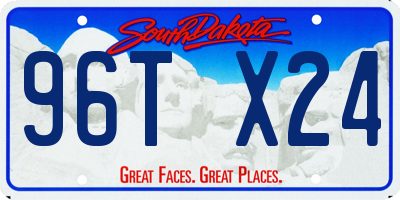 SD license plate 96TX24