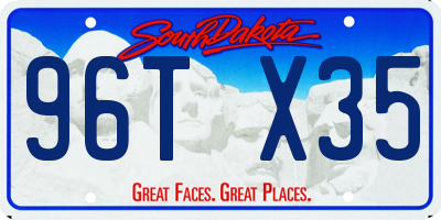 SD license plate 96TX35