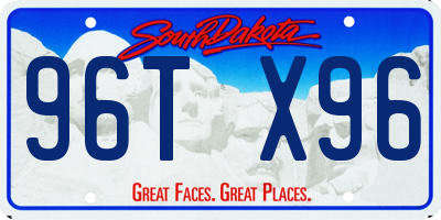 SD license plate 96TX96