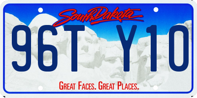 SD license plate 96TY10