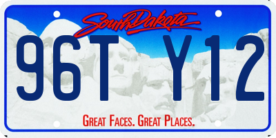 SD license plate 96TY12