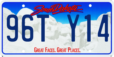 SD license plate 96TY14