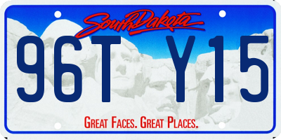 SD license plate 96TY15