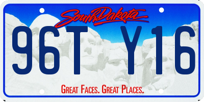 SD license plate 96TY16