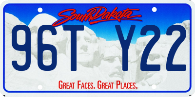 SD license plate 96TY22