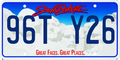 SD license plate 96TY26