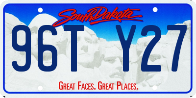 SD license plate 96TY27