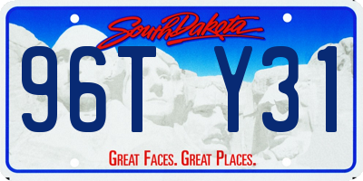 SD license plate 96TY31