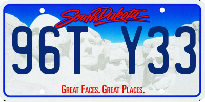 SD license plate 96TY33