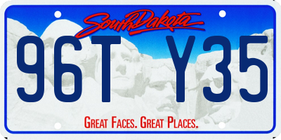 SD license plate 96TY35
