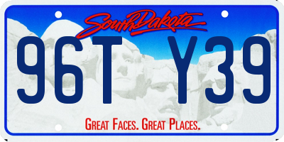 SD license plate 96TY39