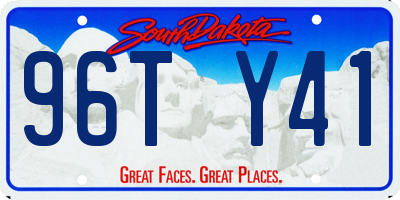SD license plate 96TY41