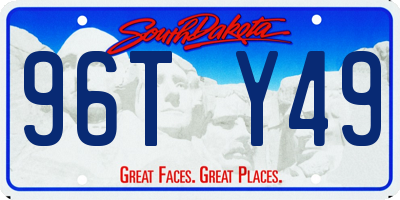 SD license plate 96TY49