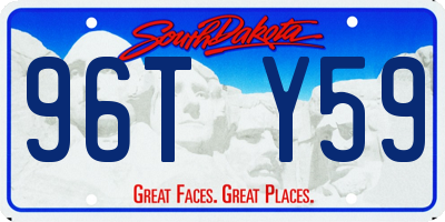 SD license plate 96TY59