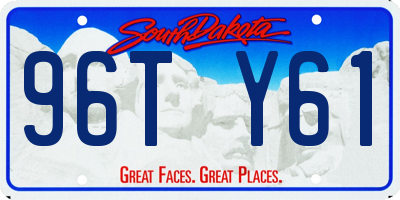 SD license plate 96TY61