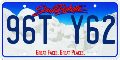SD license plate 96TY62