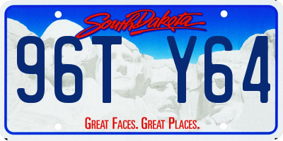 SD license plate 96TY64