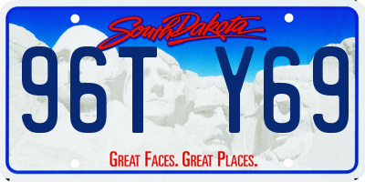 SD license plate 96TY69