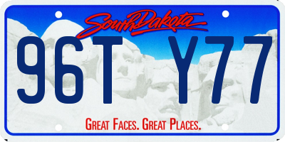 SD license plate 96TY77