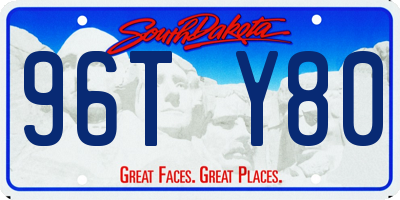 SD license plate 96TY80