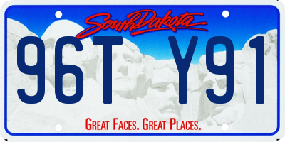 SD license plate 96TY91