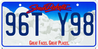 SD license plate 96TY98