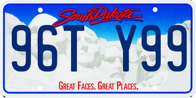 SD license plate 96TY99