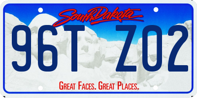 SD license plate 96TZ02