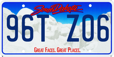SD license plate 96TZ06