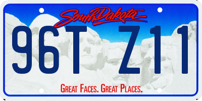 SD license plate 96TZ11