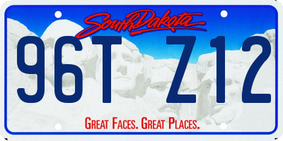 SD license plate 96TZ12