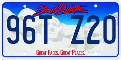 SD license plate 96TZ20