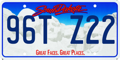 SD license plate 96TZ22