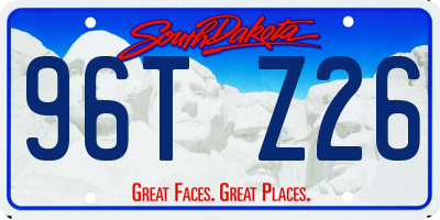 SD license plate 96TZ26